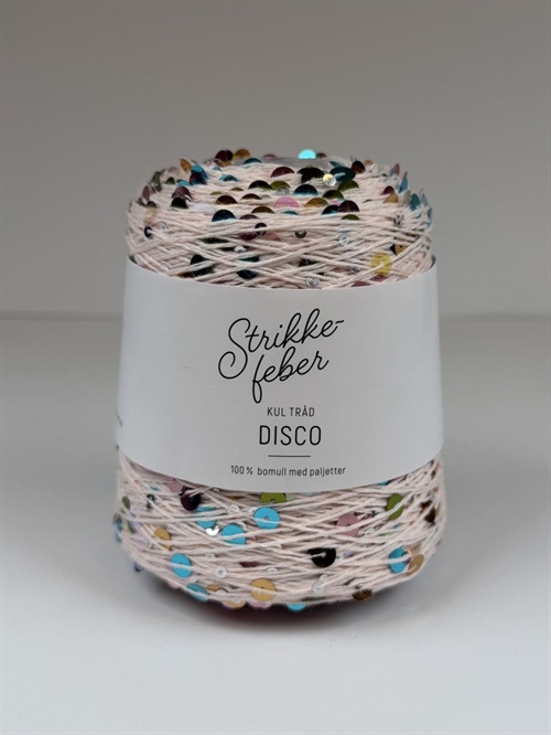 Disco - 200 g Fv. 92 Lys rosa med flerfarvede pailletter